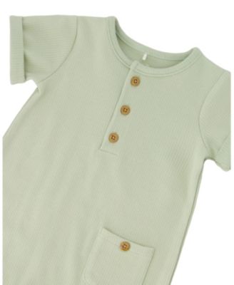 Boys' Cotton Rib Short Sleeves Romper - Baby