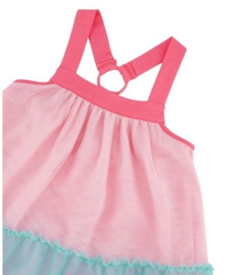  Girls' Sleeveless A-line Mesh Dress - Big Kid
