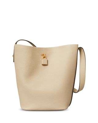 Slim Leather Bucket Bag