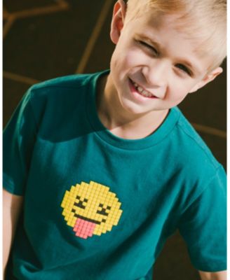 Boys' Organic Cotton Jersey Smiley Face Graphic T-Shirt - Little Kid, Big Kid
