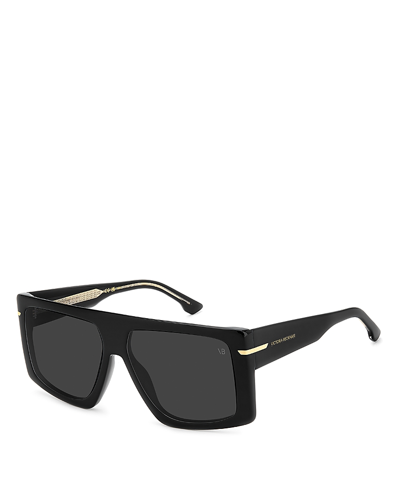 Victoria Beckham Rectangular Flat Top Sunglasses, 59mm