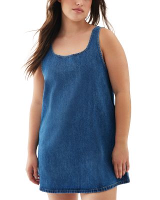 Med Wash Mini Denim Dress