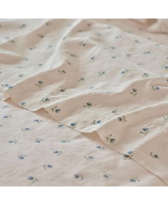 Posy Bud Linen Blend Flat Sheet