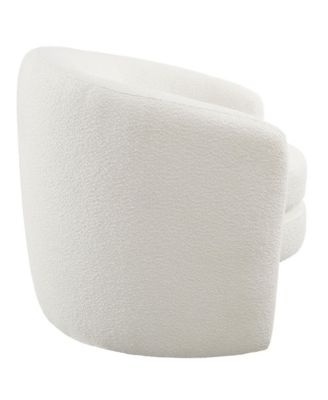  Affinity Upholstered Boucle Fabric Curved Back Armchair