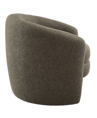  Affinity Upholstered Boucle Fabric Curved Back Armchair