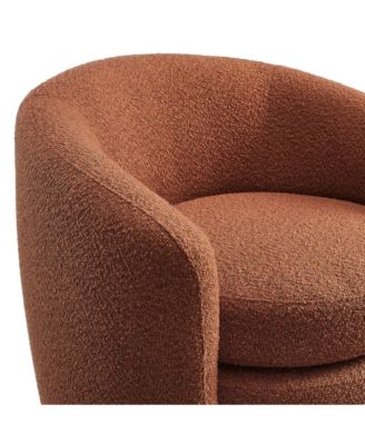  Affinity Upholstered Boucle Fabric Curved Back Armchair