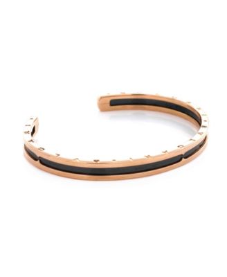 B.Zero1 Cuff Bracelet 18K Rose Gold and Coated Stainless Steel