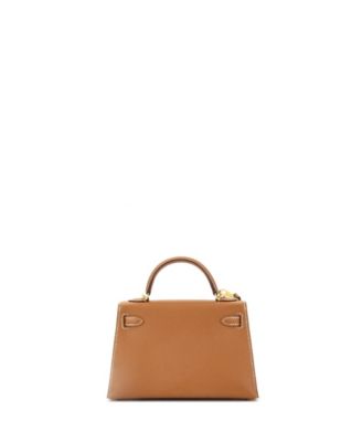 Kelly 20 Handbag Brown Epsom with Gold Hardware