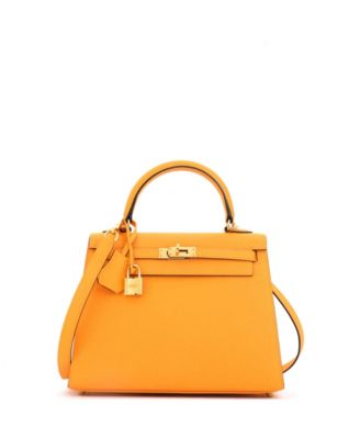 Kelly 25 Handbag Yellow Epsom with Gold Hardware
