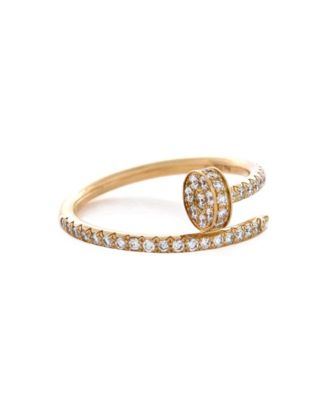  Small Juste un Clou Paved Ring 18K Gold with Diamonds