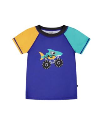 Boys' Short Sleeve Ultramarine Graphic Rashguard - Little Kid
