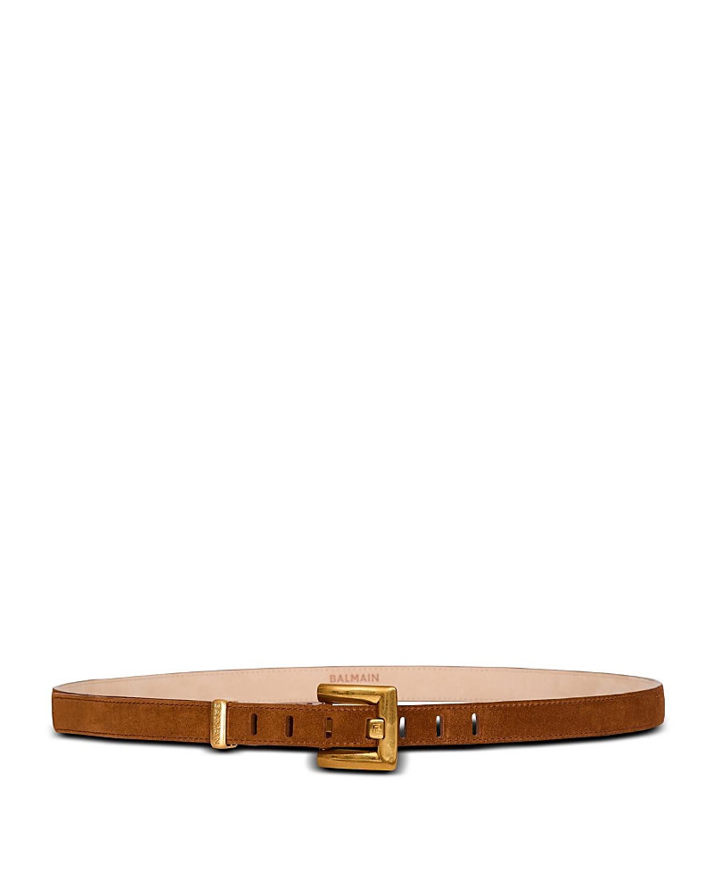 Balmain Anthem Suede Leather Belt