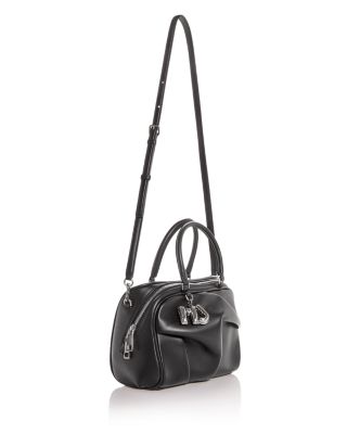 The Small Wave Leather Top Handle Bag