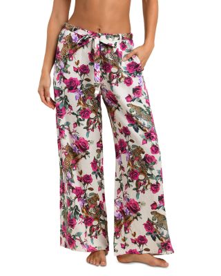 Geraldine Rose Leopard Jungle Swim Cover-Up Pants