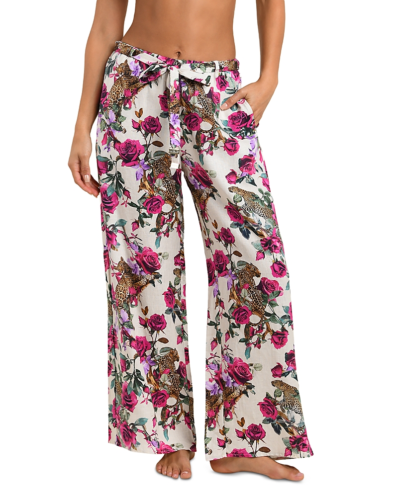 L'Agence Geraldine Rose Leopard Jungle Swim Cover-Up Pants