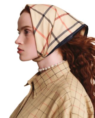 Mackworth Large Check Polyester Scarf