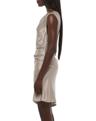 Silk Draped Mini Dress