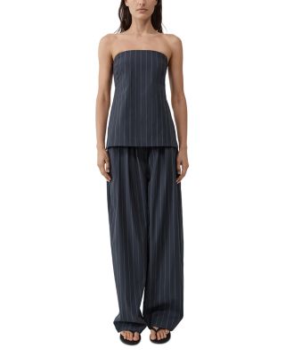Stripe Relaxed Pleat Pants