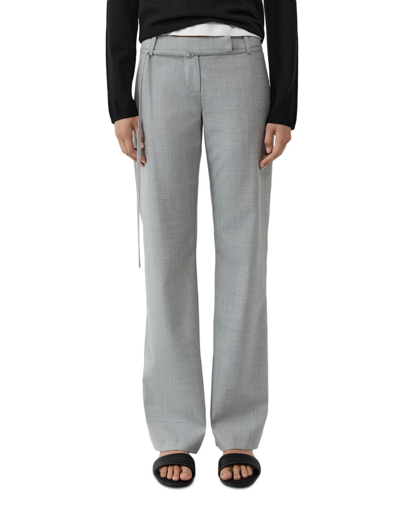 St. Agni 90s Belt Minimal Pants in Concrete