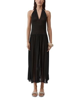 Fluid Jersey Halter Dress