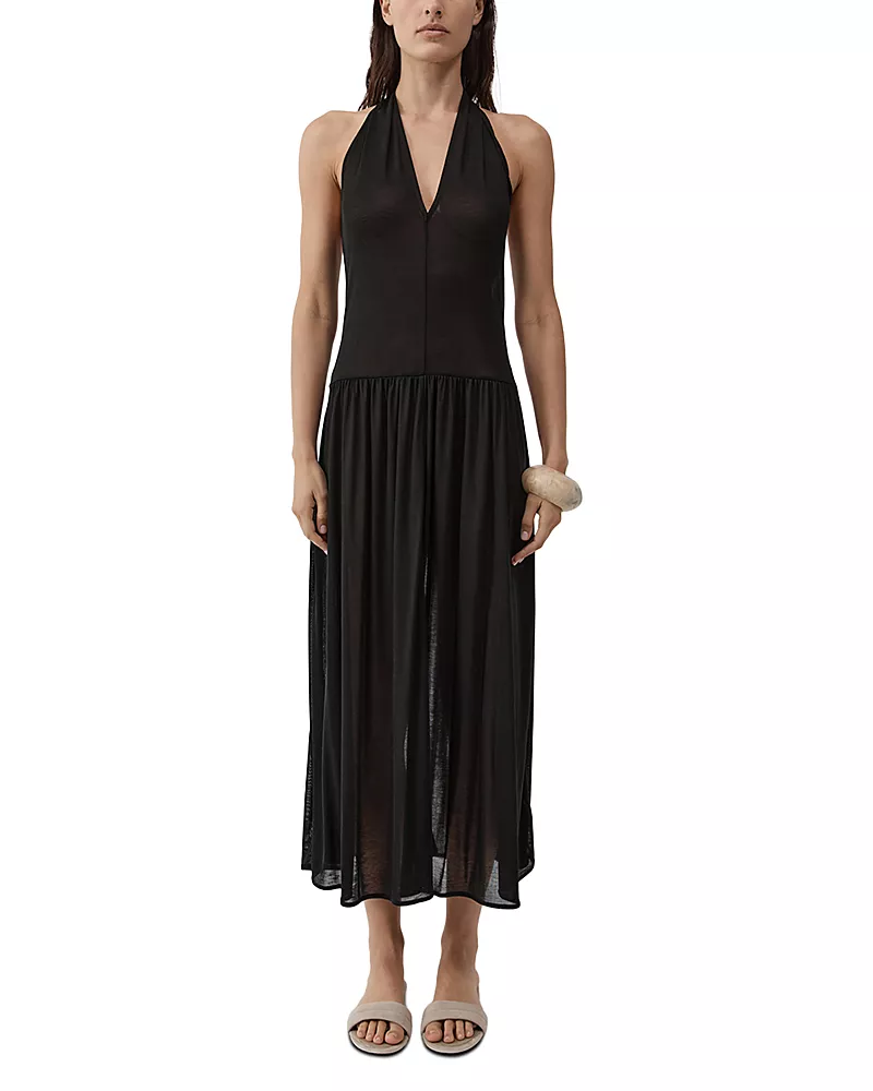 St. Agni Fluid Jersey Halter Dress