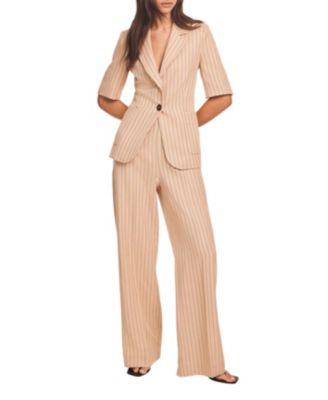  Women's Pin Stripe Short Sleeve Blazer