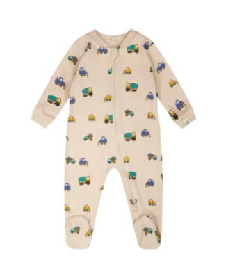  Boys' Organic Cotton One-Piece Truck Print Pyjama - Baby