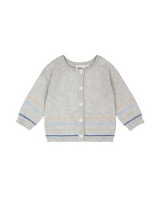Boys' Cotton Knit Striped Button Front Cardigan - Baby
