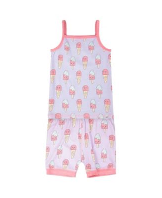  Girls' Organic Cotton Printed Ice Creams Two-Piece Pyjama Set - Baby