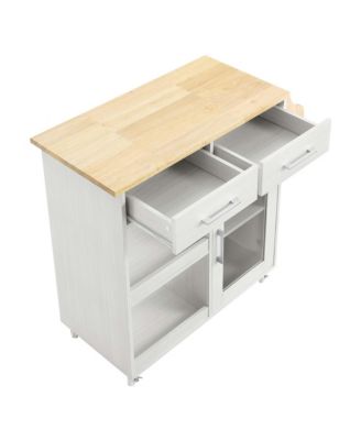 Culinary Kitchen Cart with Spice Rack