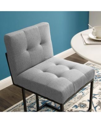 Privy Stainless Steel Upholstered Fabric Counter Stool