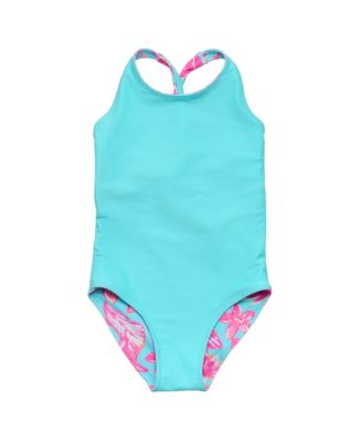 Girls' Tropical Glow X Back Swimsuit - Little Kid, Big Kid
