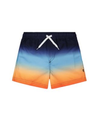 Boys' Above the Knee Elastic Waist Gradient Swim Trunks - Little Kid