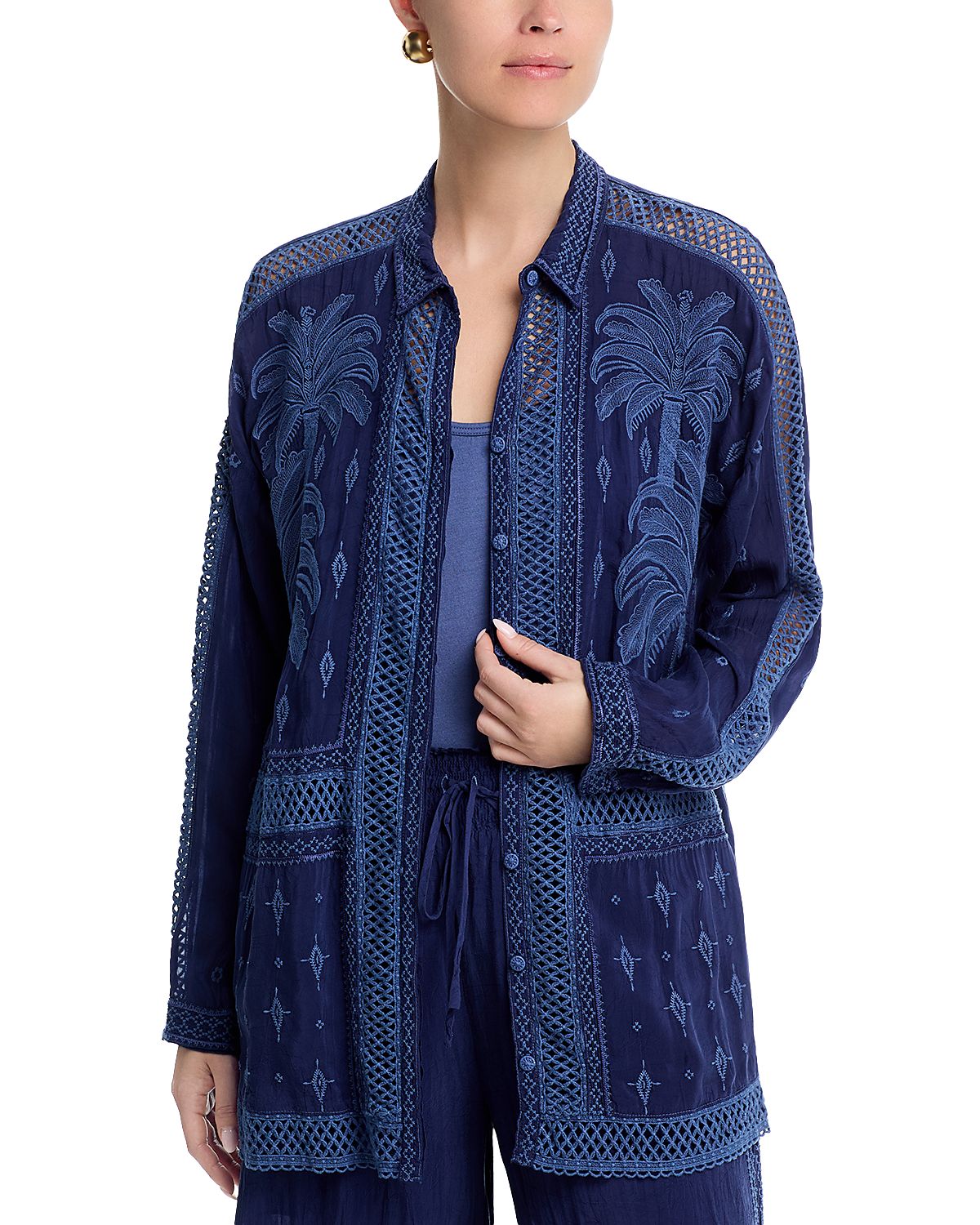 Johnny Was Slim Audrey Button Down Tunic