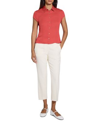 Silk Cap Sleeve Shirt