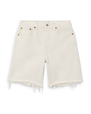 90s Comfy Mid Rise Jean Shorts in Crema