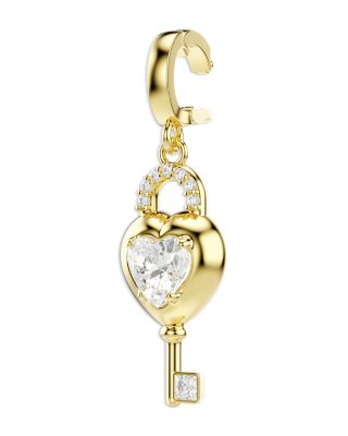 Idyllia Cubic Zirconia Heart Key Charm