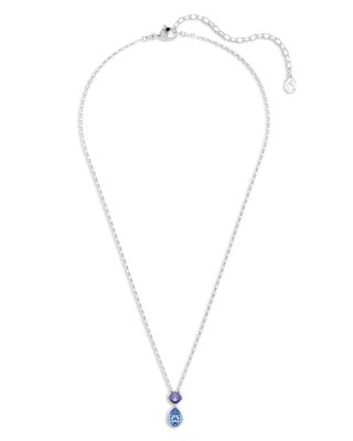 Chroma Crystal Reversible Pendant Necklace, 14.87-17.75"