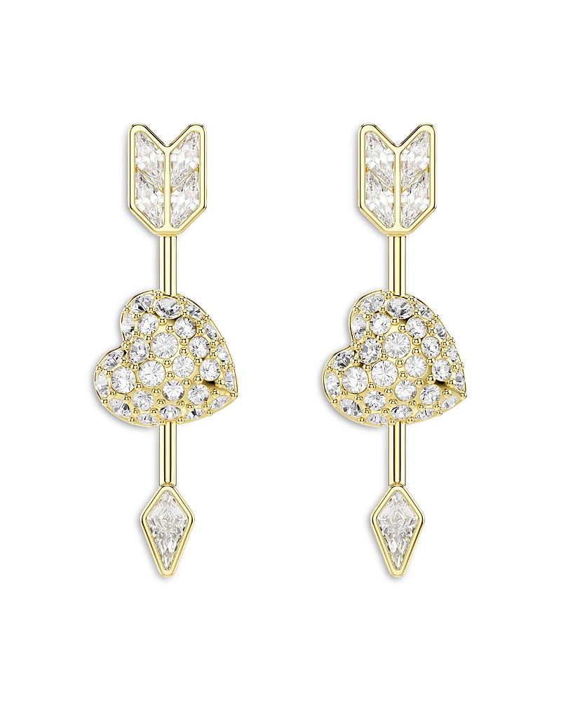 Swarovski Idyllia Crystal Heart Arrow Drop Earrings