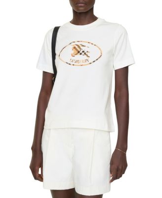  Check Knight Stamp Cotton T-shirt