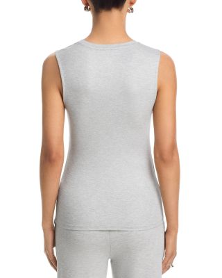 Soft Touch Metallic Crewneck Tank Top