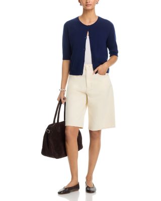 Cashmere Elbow Sleeve Cardigan 