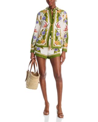 Tropical Scarf Sand Shirt