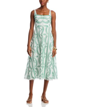 moon river dress green Moon River Pleated Midi Dress | Green | Size L