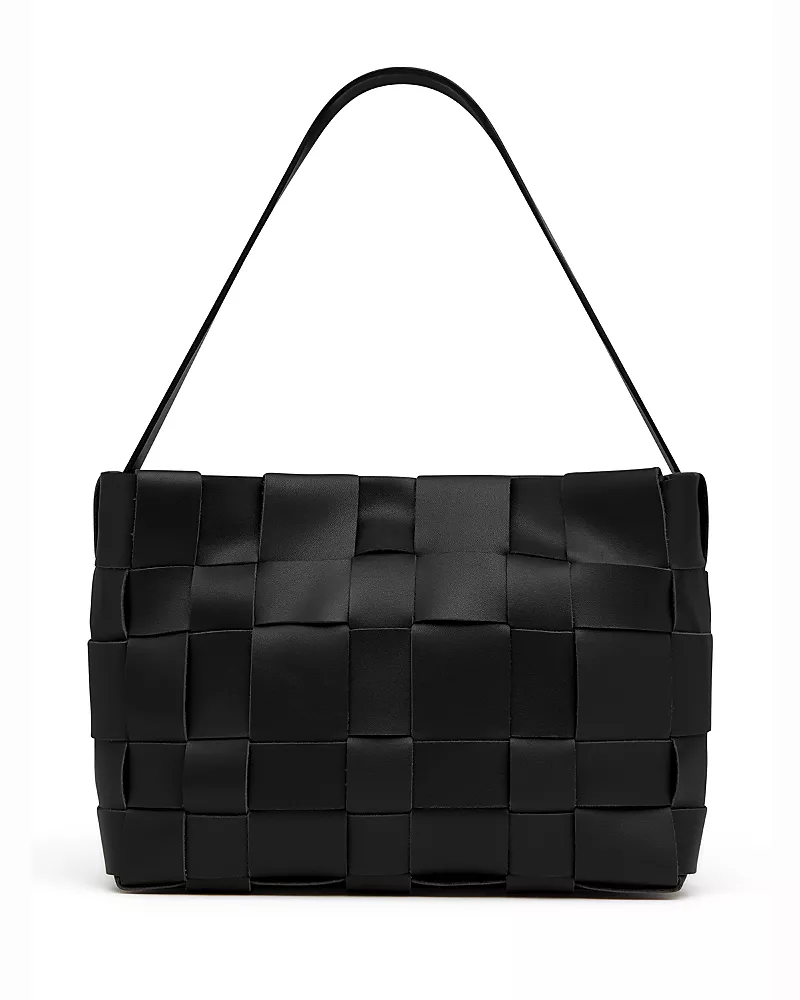 St. Agni Mini Woven Leather Tote