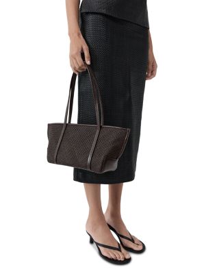Bateau Slim Woven Leather Tote