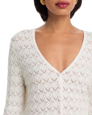 Mozart Heartleaf Crochet Knit Long Sleeve Flare Top
