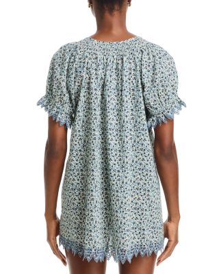 The Smocked Eyelet Mini Dress