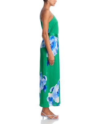 One Shoulder Satin Maxi Dress - Exclusive