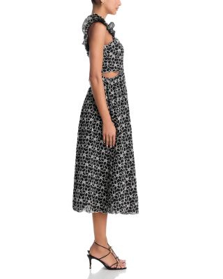 Embroidered Scallop Midi Dress - Exclusive